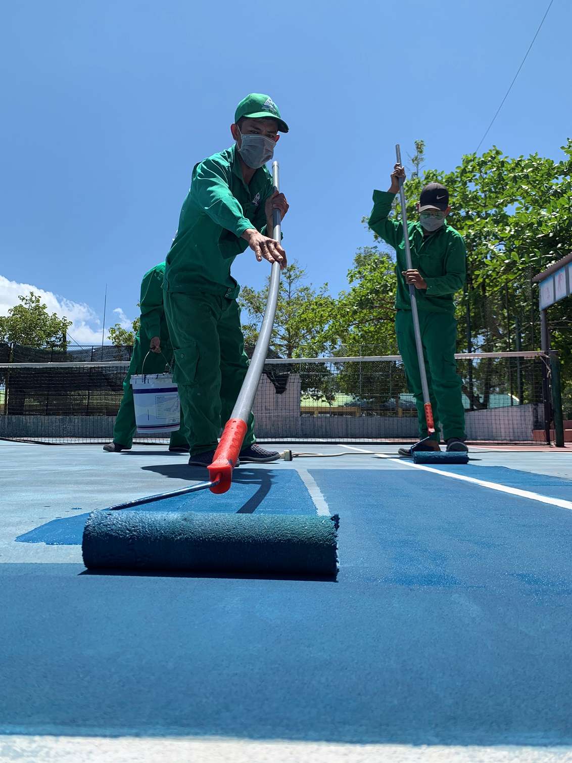 Sơn sân Tennis sân thể thao chuyên nghiệp tại Cà Mau