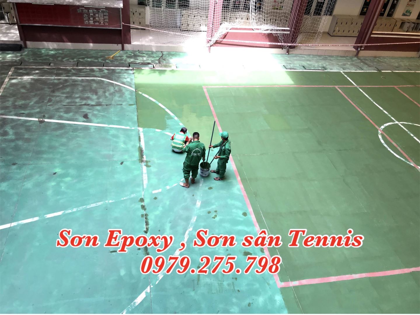 Sơn sân Tennis sân thể thao chuyên nghiệp tại Hà Tĩnh