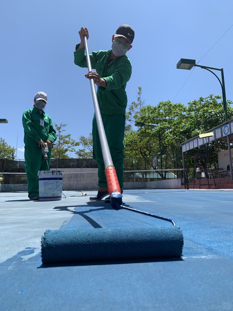 Sơn sân Tennis sân thể thao chuyên nghiệp tại Biên Hòa Đồng Nai