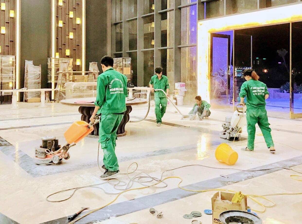 Dịch vụ đánh bóng sàn đá tự nhiên tại hà nội