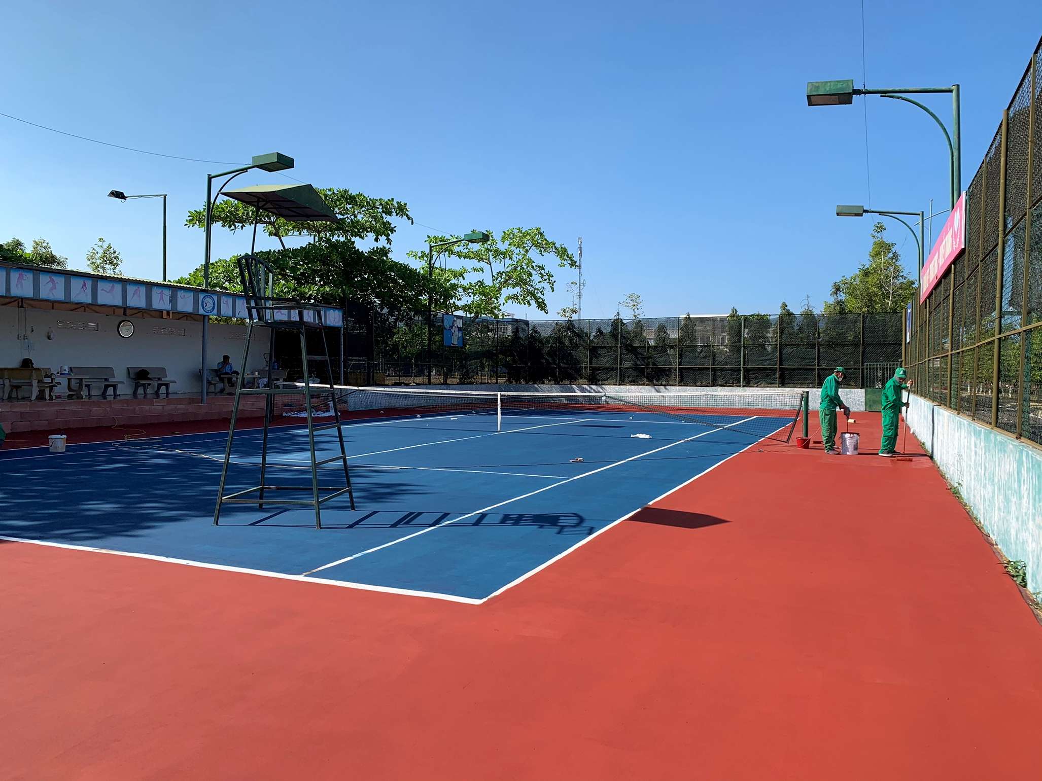 Sơn sân Tennis sân thể thao chuyên nghiệp tại Phú Thọ