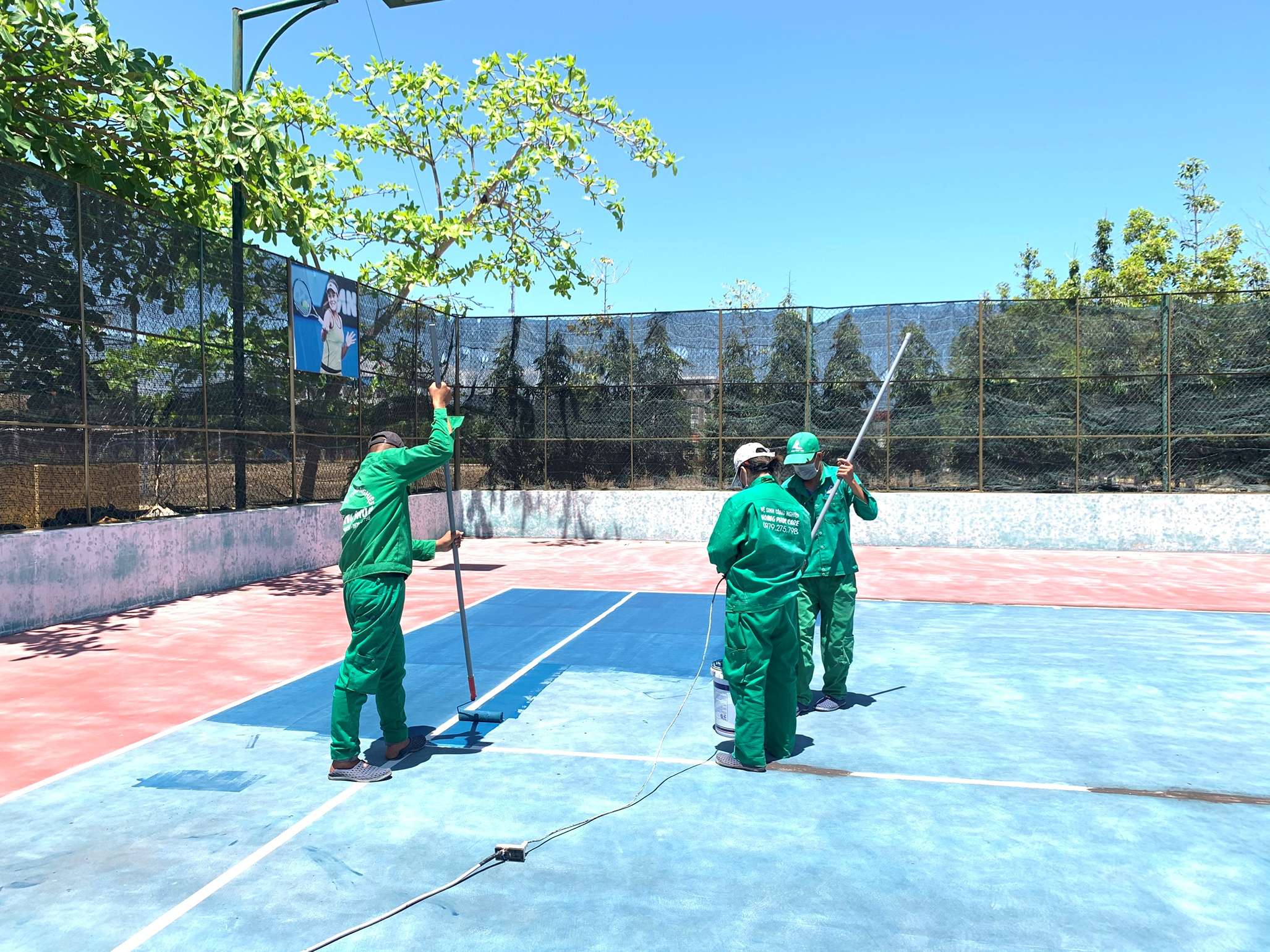 Sơn sân Tennis sân thể thao chuyên nghiệp tại Nghệ An