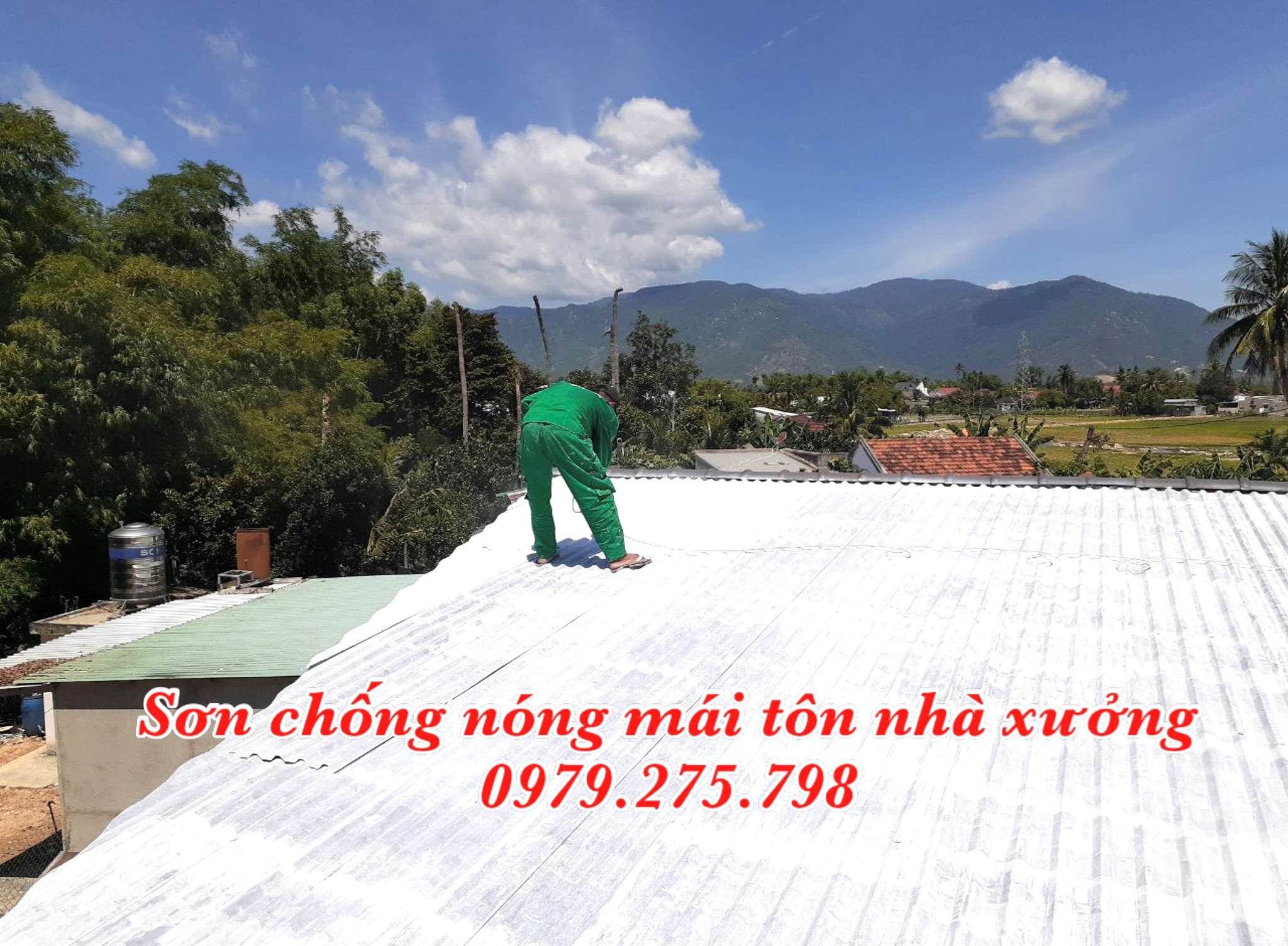 Thi công sơn chống nóng, chống rỉ sét mái tôn